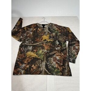 Fieldline Mens XL Camo Long Sleeve Pocket T-Shirt ATV Wheel N Ken Real Tree